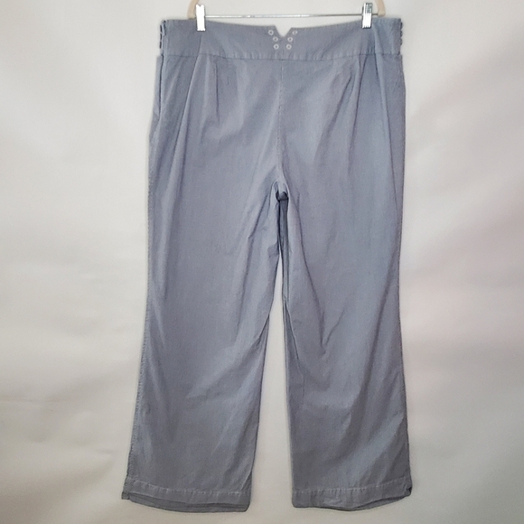 J. Jill Genuine Fit Striped Pants Size 20 Tall Wide Leg Trousers Stretch Summer - Picture 6 of 14